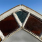Antique Stained Glass, Arched Church Window, Architectural Leaded Art Glass A43