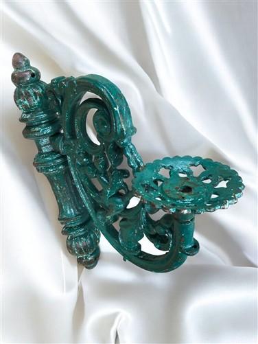 Ornate Cast Iron Plant Lamp Bracket, Vintage Wall Mount Garden Plant Holder B,