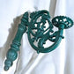 Ornate Cast Iron Plant Lamp Bracket, Vintage Wall Mount Garden Plant Holder C, by The Old Grainery (21 in, 6 in, dna)