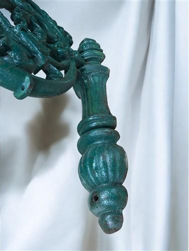Ornate Cast Iron Plant Lamp Bracket, Vintage Wall Mount Garden Plant Holder C, by The Old Grainery (21 in, 6 in, dna)