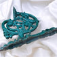 Ornate Cast Iron Plant Lamp Bracket, Vintage Wall Mount Garden Plant Holder C, by The Old Grainery (21 in, 6 in, dna)