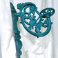 Ornate Cast Iron Plant Lamp Bracket, Vintage Wall Mount Garden Plant Holder C, by The Old Grainery (21 in, 6 in, dna)