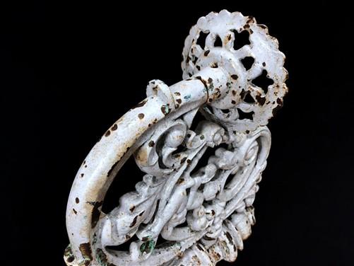 Plant hanger - Ornate Cast Iron Plant Lamp Bracket, Vintage Wall Mount Garden Plant Holder E, by The Old Grainery (21 inch...