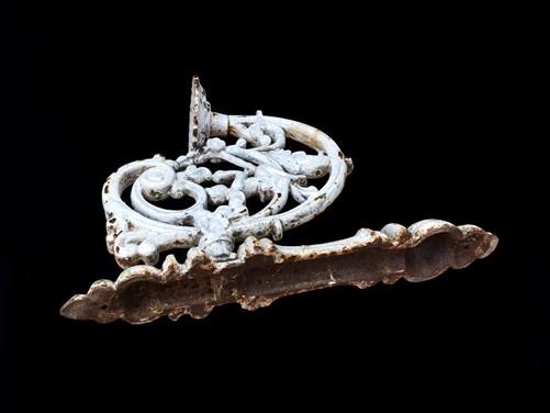 Plant hanger - Ornate Cast Iron Plant Lamp Bracket, Vintage Wall Mount Garden Plant Holder E, by The Old Grainery (21 inch...