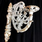 Ornate Cast Iron Plant Lamp Bracket, Vintage Wall Mount Garden Plant Holder A,
