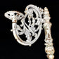 Ornate Cast Iron Plant Lamp Bracket, Vintage Wall Mount Garden Plant Holder A,