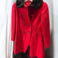 Girls coat - Rothschild Girls Red Dress Coat, Faux Fur Collar Hem, Vintage Holiday Coat, by The Old Grainery (Basic Coat,...