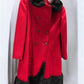 Girls coat - Rothschild Girls Red Dress Coat, Faux Fur Collar Hem, Vintage Holiday Coat, by The Old Grainery (Basic Coat,...