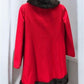 Girls coat - Rothschild Girls Red Dress Coat, Faux Fur Collar Hem, Vintage Holiday Coat, by The Old Grainery (Basic Coat,...