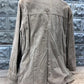 Mens coat - JC Penneys Mens Large Lined Jacket Coat, Vintage Tan Velour Snap Front Sz L Coat by The Old Grainery (Brass sn...