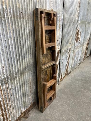 Rustic Folding Bench (54x14.5) Vintage Reclaimed Wood Bench, Farmhouse Seat, A72