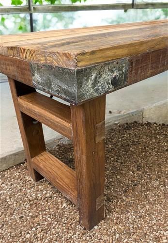 Rustic Folding Bench (54x14.75) Vintage Reclaimed Wood Bench, Farmhouse Seat A73