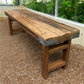 Rustic Folding Bench (54x14.75) Vintage Reclaimed Wood Bench, Farmhouse Seat A73