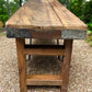Rustic Folding Bench (54x14.75) Vintage Reclaimed Wood Bench, Farmhouse Seat A73