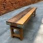Rustic Folding Bench (72x14.5) Vintage Reclaimed Wood Bench, Farmhouse Seat, A81