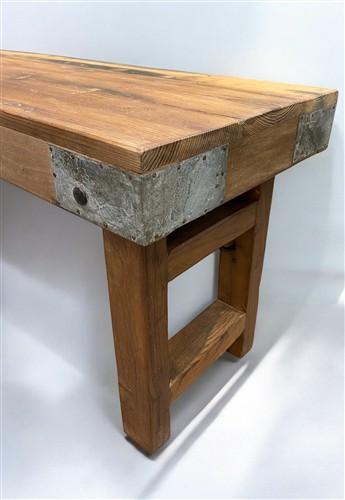 Bench - Rustic Folding Bench (72x14.5) Vintage Reclaimed Wood Bench, Farmhouse Seat, A82 by The Old Grainery (Adults, Benc...