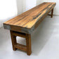 Bench - Rustic Folding Bench (72x14.5) Vintage Reclaimed Wood Bench, Farmhouse Seat, A82 by The Old Grainery (Adults, Benc...