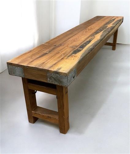 Bench - Rustic Folding Bench (72x14.5) Vintage Reclaimed Wood Bench, Farmhouse Seat, A82 by The Old Grainery (Adults, Benc...