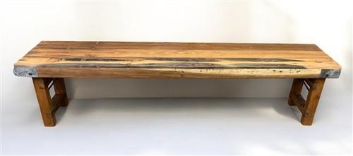 Bench - Rustic Folding Bench (72x14.5) Vintage Reclaimed Wood Bench, Farmhouse Seat, A82 by The Old Grainery (Adults, Benc...