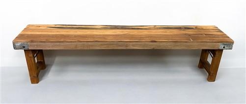 Bench - Rustic Folding Bench (72x14.5) Vintage Reclaimed Wood Bench, Farmhouse Seat, A82 by The Old Grainery (Adults, Benc...