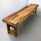 Rustic Folding Bench (72x14.5) Vintage Reclaimed Wood Bench, Farmhouse Seat, A84