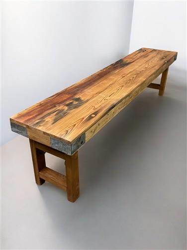 Bench - Rustic Folding Bench (72x14.5) Vintage Reclaimed Wood Bench, Farmhouse Seat, A84 by The Old Grainery (Adults, Benc...