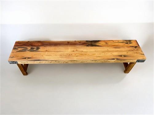 Rustic Folding Bench (72x14.5) Vintage Reclaimed Wood Bench, Farmhouse Seat, A84