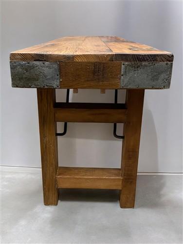 Rustic Folding Bench (72x14.5) Vintage Reclaimed Wood Bench, Farmhouse Seat, A84