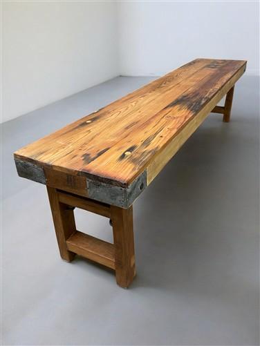 Rustic Folding Bench (72x14.5) Vintage Reclaimed Wood Bench, Farmhouse Seat, A84