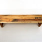 Rustic Folding Bench (72x14.5) Vintage Reclaimed Wood Bench, Farmhouse Seat, A84