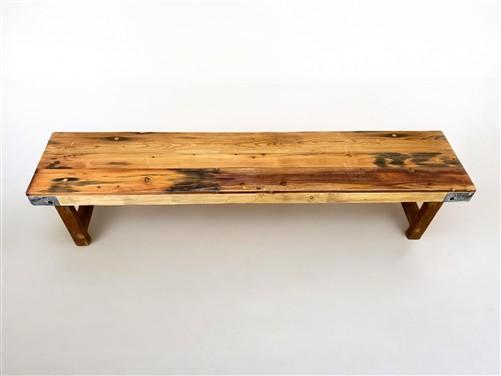 Rustic Folding Bench (72x14.5) Vintage Reclaimed Wood Bench, Farmhouse Seat, A84