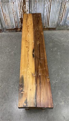 Bench - Rustic Folding Bench (72x14.5) Vintage Reclaimed Wood Bench, Farmhouse Seat, A85 by The Old Grainery (Adults, Benc...