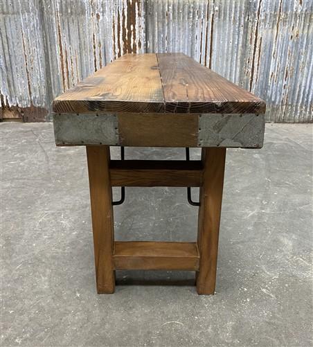 Bench - Rustic Folding Bench (72x14.5) Vintage Reclaimed Wood Bench, Farmhouse Seat, A85 by The Old Grainery (Adults, Benc...