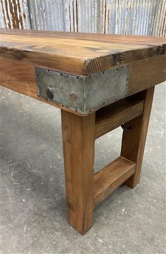 Bench - Rustic Folding Bench (72x14.5) Vintage Reclaimed Wood Bench, Farmhouse Seat, A85 by The Old Grainery (Adults, Benc...