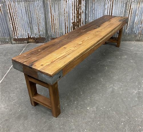 Bench - Rustic Folding Bench (72x14.5) Vintage Reclaimed Wood Bench, Farmhouse Seat, A85 by The Old Grainery (Adults, Benc...