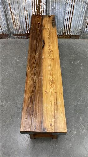 Bench - Rustic Folding Bench (72x14.5) Vintage Reclaimed Wood Bench, Farmhouse Seat, A85 by The Old Grainery (Adults, Benc...