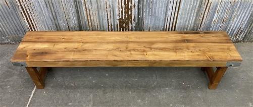 Rustic Folding Bench (72x14.5) Vintage Reclaimed Wood Bench, Farmhouse Seat, A87