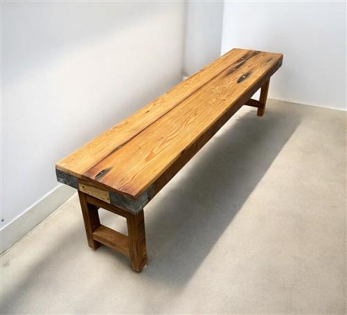 Rustic Folding Bench (72x14.5) Vintage Reclaimed Wood Bench, Farmhouse Seat, A88