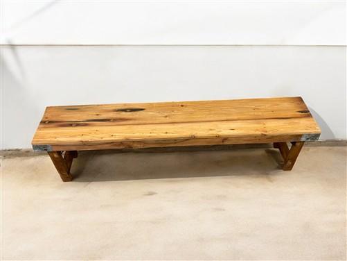 Rustic Folding Bench (72x14.5) Vintage Reclaimed Wood Bench, Farmhouse Seat, A88