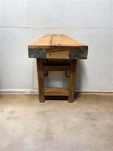 Rustic Folding Bench (72x14.5) Vintage Reclaimed Wood Bench, Farmhouse Seat, A88