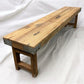 Rustic Folding Bench (72x14.5) Vintage Reclaimed Wood Bench, Farmhouse Seat, A89