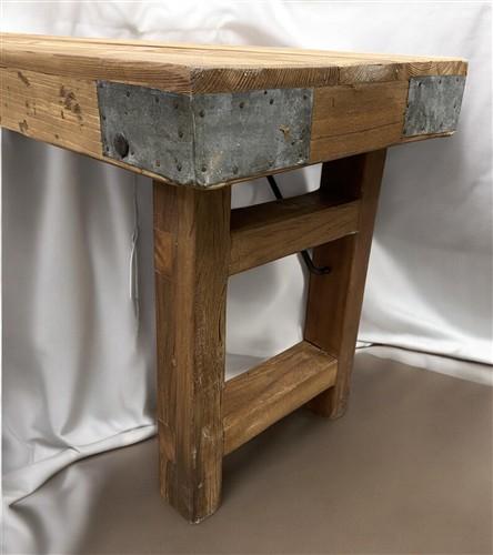 Rustic Folding Bench (72x14.5) Vintage Reclaimed Wood Bench, Farmhouse Seat, A89