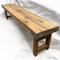 Rustic Folding Bench (72x14.5) Vintage Reclaimed Wood Bench, Farmhouse Seat, A89