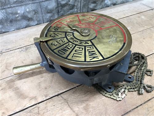 Brelco Engine Order Telegraph, Brass Ship Throttle, Vintage Engine Room Transfer