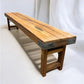Bench - Rustic Folding Bench (84x14.5) Vintage Reclaimed Wood Bench, Farmhouse Seat, A90 by The Old Grainery (Adults, Benc...