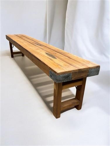 Bench - Rustic Folding Bench (84x14.5) Vintage Reclaimed Wood Bench, Farmhouse Seat, A90 by The Old Grainery (Adults, Benc...
