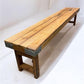 Bench - Rustic Folding Bench (84x14.5) Vintage Reclaimed Wood Bench, Farmhouse Seat, A90 by The Old Grainery (Adults, Benc...
