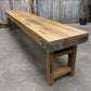 Bench - Rustic Folding Bench (84x14.25) Vintage Reclaimed Wood Bench, Farmhouse Seat A91 by The Old Grainery (Adults, Benc...