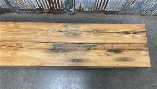 Bench - Rustic Folding Bench (84x14.25) Vintage Reclaimed Wood Bench, Farmhouse Seat A91 by The Old Grainery (Adults, Benc...