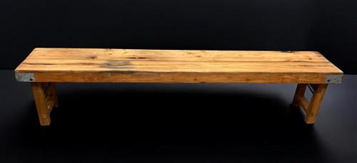 Bench - Rustic Folding Bench (84x14.5) Vintage Reclaimed Wood Bench, Farmhouse Seat, A92 by The Old Grainery (Adults, Benc...